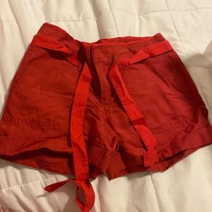 Red loft dress shorts